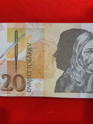 Χαρτονόμισμα Σλοβενίας 20 Tolarjev 1992 καινούργιο, ακυκλοφόρητο