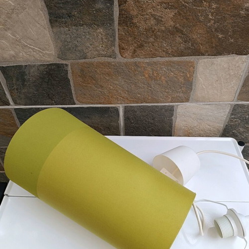 Ceiling light fabric like new, green lettuce color