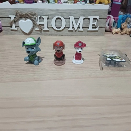 Paw Patrol figure set new, 4 pieces with pencil accessories
