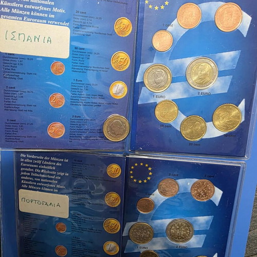 Euro Coin Folder New, First Sets from 11 Countries