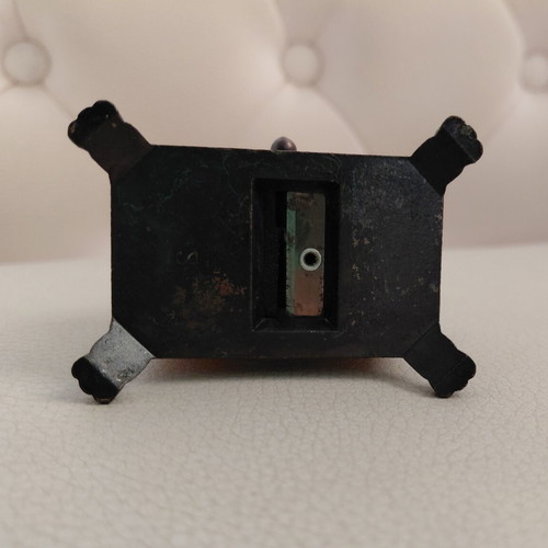 Vintage metal sharpener with Aquarius zodiac sign, 1970s
