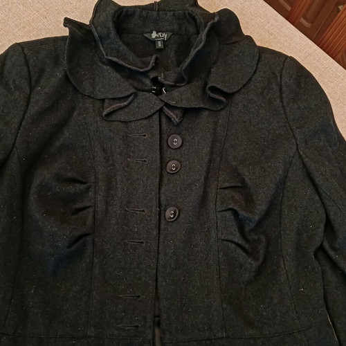 Gray coat with unique design like new