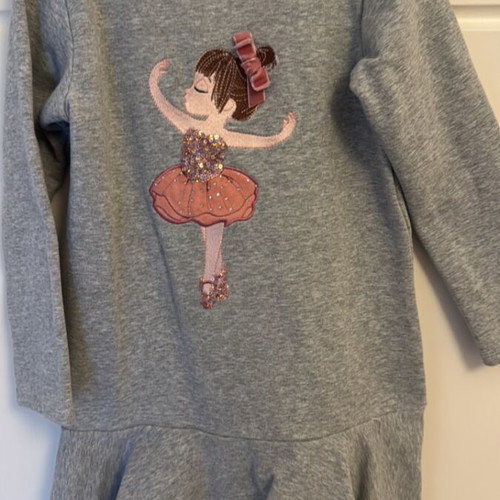 Alouette dress grey like new, size 110 cm for 5 years old