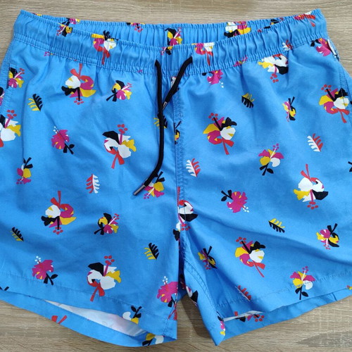 Happy Socks Swimshorts used blue with hibiscus flowers size M