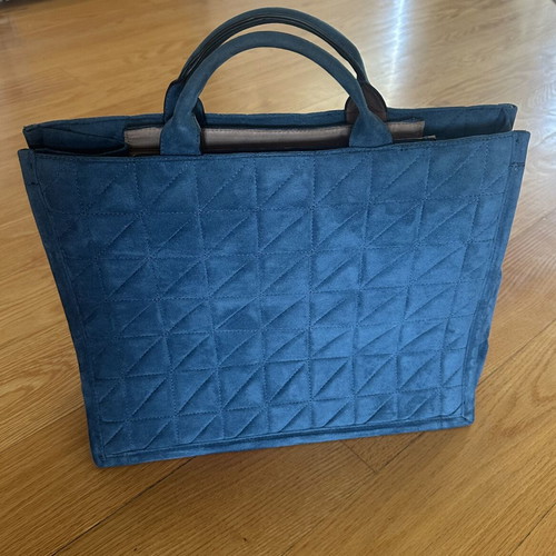 Velvet extra large tote bag, blue
