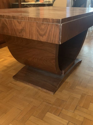 Dining table Art Deco revival used, walnut 160x97x78 cm