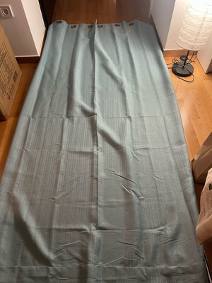 Nef-Nef blackout curtain set like new, blue/ciel