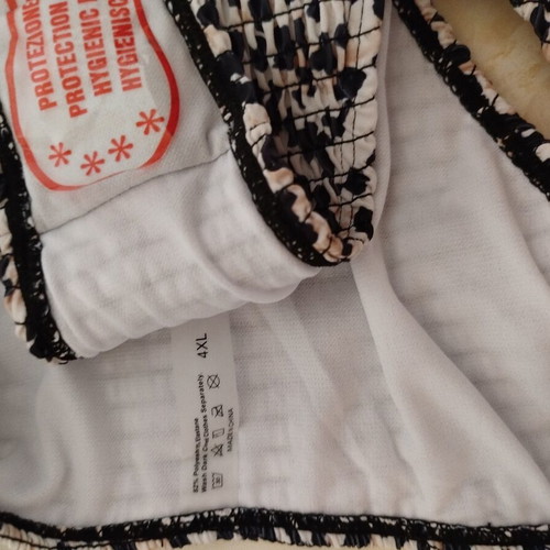 Swimsuit set new 4XL black and white high waist bikini
