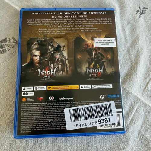 The Nioh Collection PS5 game, like new, 2-disc set