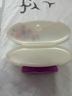 Tupperware glasses case used