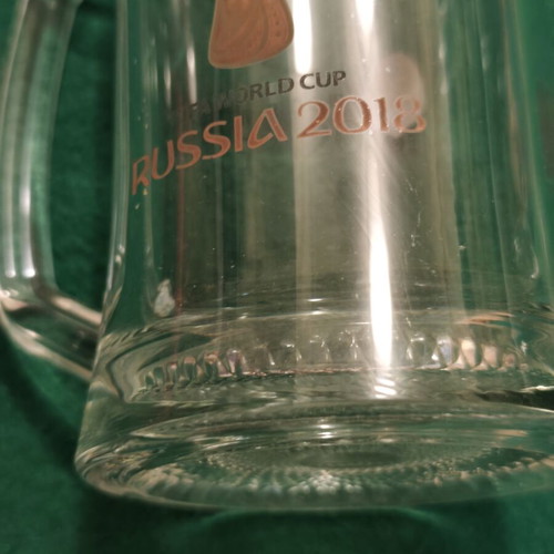 Russia 2018 FIFA World Cup glass beer mug, official licensed product