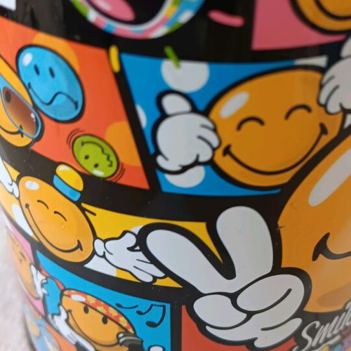 Smiley pencil case and 44 stickers new