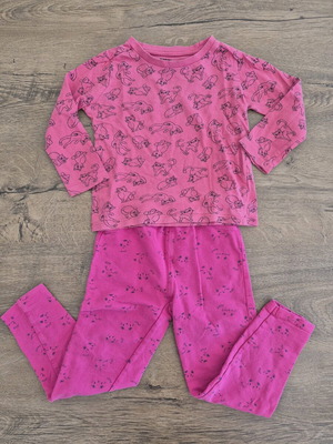 Sinsay set of leggings and long-sleeve shirt pink like new