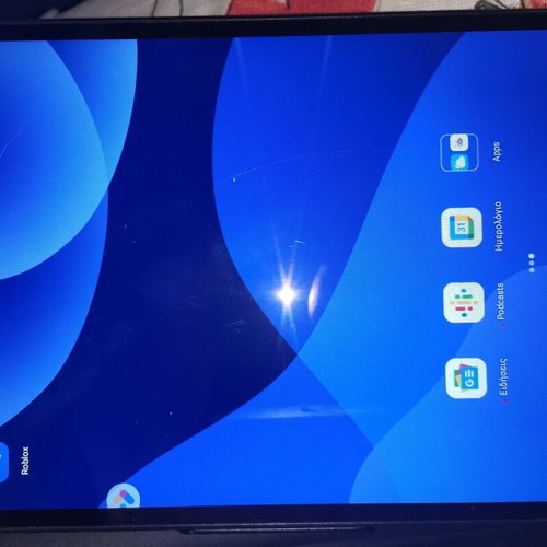 Lenovo Tab M10 tablet used with bookcase