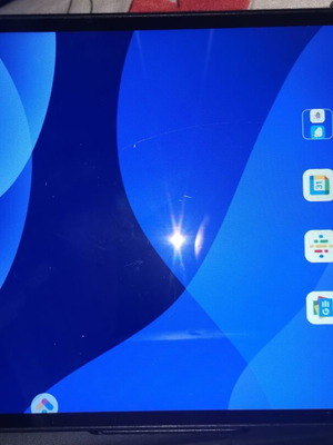Lenovo Tab M10 tablet used with bookcase