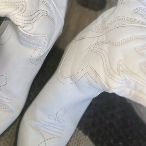 Women's boots used, white, size 37