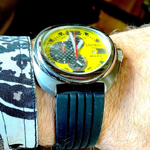 Locman titanium chronograph σαν καινούργιο, ανδρικό 45mm με ζαφείρι
