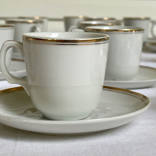 Set of 30 used coffee cups Japanese porcelain 1945-1952