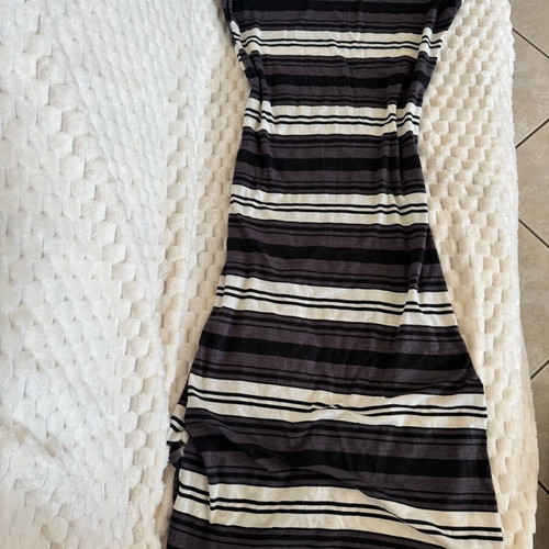 Striped maxi dress like new, size small/medium, gray multicolor