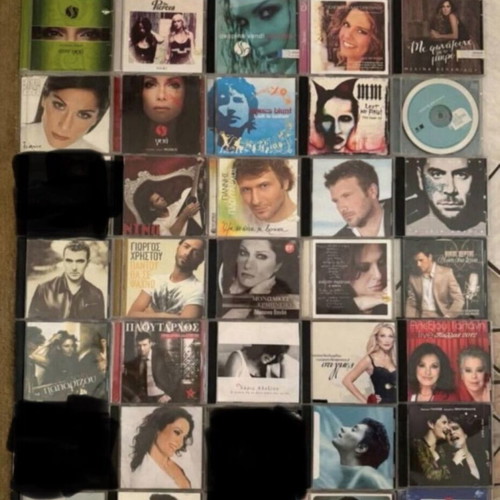 Collection of authentic CDs by Greek and international artists