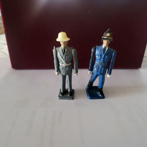 Athina toy soldiers used, firefighter and traffic officer from 70s