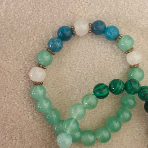 2 Bracelets for Positive Energy and Wellness with Tiger Eye, New