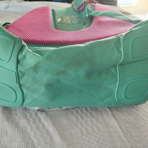 Must Follow Your Dream school backpack, turquoise and pink