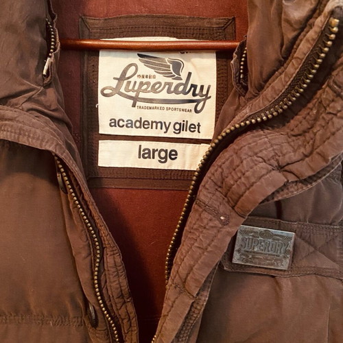 Superdry Academy Gilet brown size L like new