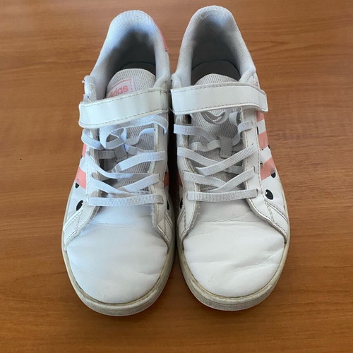 Adidas girls' athletic shoes used, size 35, white