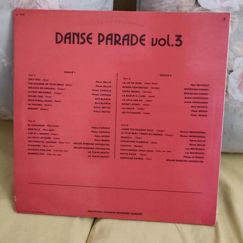 Dance Parade vol 3 vinyl like new, double record pop
