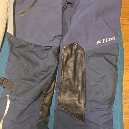 Klim Latitude motorcycle pants, blue, new with tags