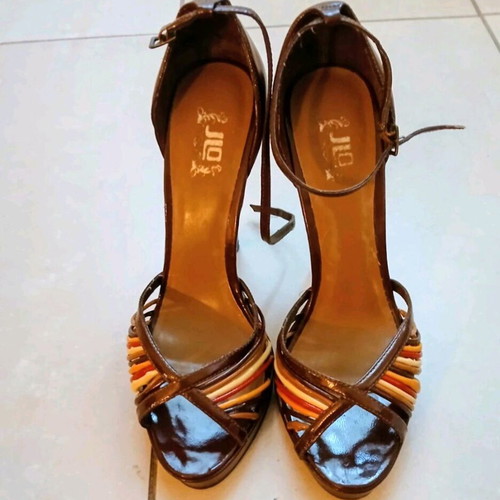 Jennifer Lopez leather sandals like new brown size 36