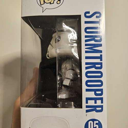 Stormtrooper #05 First Release Large Font Funko Pop used with box damage