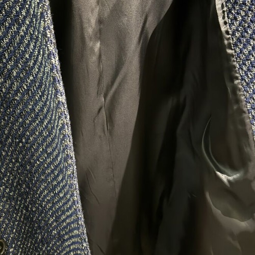 Oversized Mango coat medium, like new, navy blue gray textured knit
