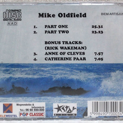 Mike Oldfield Tubular Bells CD album, unofficial reissue