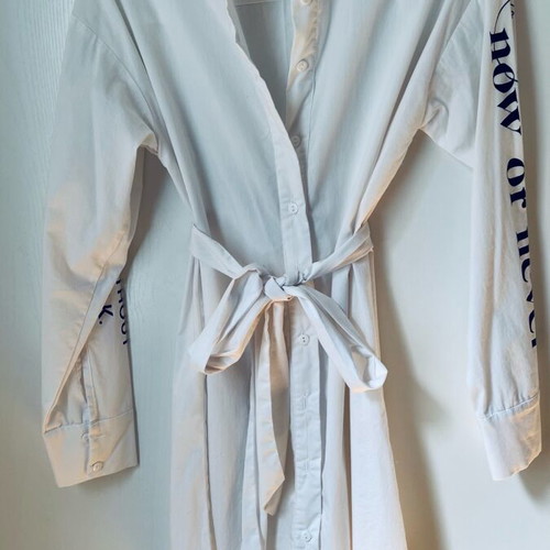 On Line long shirt white like new, size S
