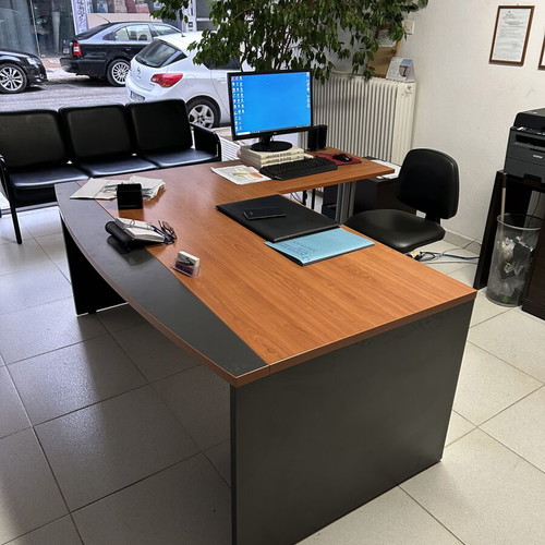DROMEAS large corner office desk with drawer for supplies