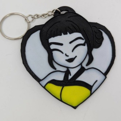 Netflix K-Pop Demon Hunters Huntrix keychain new, multicolor