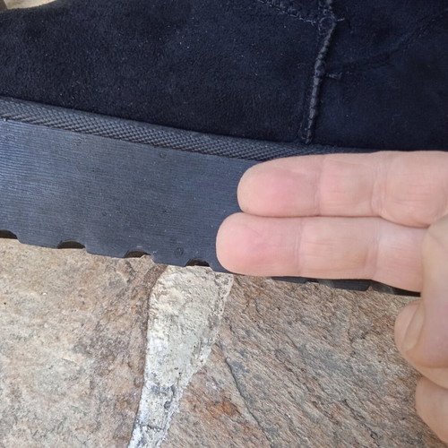 Suede ankle boots like new, size 36, black, fur lined