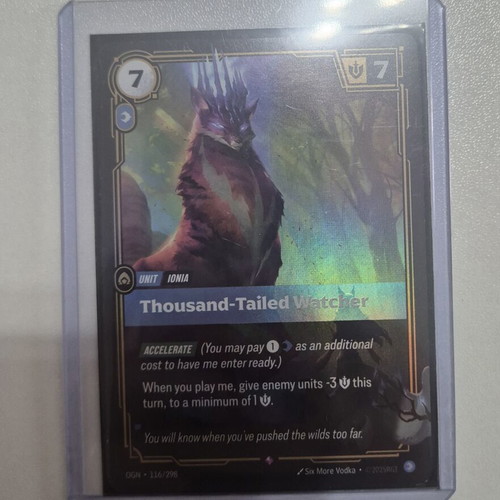 League of Legends TCG card in perfect condition with sleeve and toploader