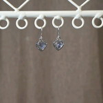 Heart earrings silver handmade new