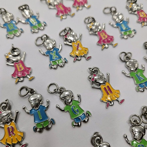 Stainless steel craft materials new, 96 letter charms, 16 wish charms, 12 necklace chains, 3 bracelet chains