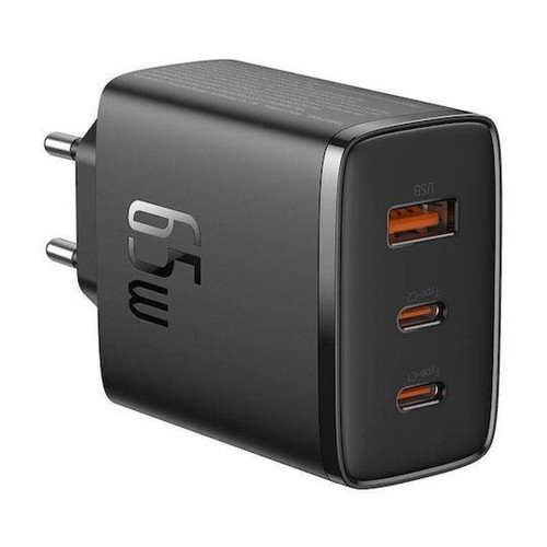 Baseus Cube Pro 65W fast charger with 3 ports, black