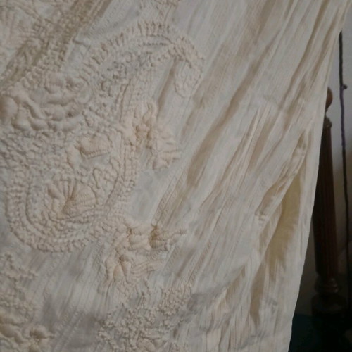 Mango broderie dress, ecru, cotton fabric