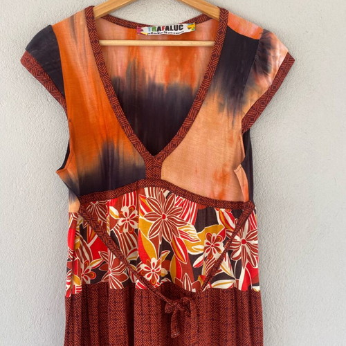 Zara long dress like new, brown orange with open bust
