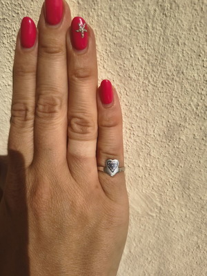 Silver 925 niello technique chevalier ring