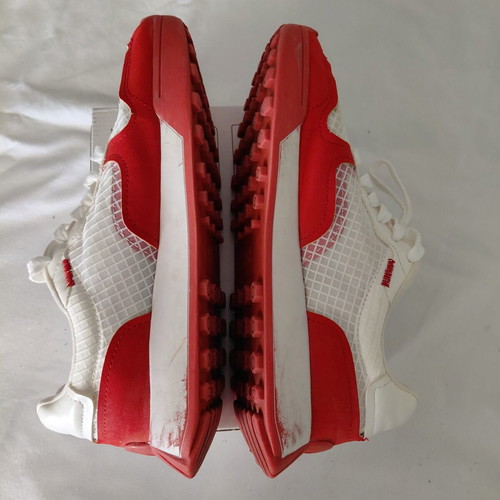 Zara sneakers used, coral and white, size 39