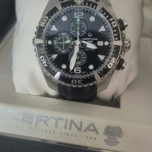 Certina DS Action Automatic Chronograph men's watch like new, black