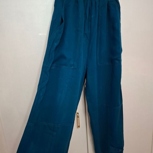 Cargo pants blue green Vassia Kostara like new, size small