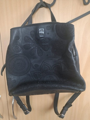 Τσάντα πλάτης Desigual Dejavu Mandala καινούργιο, μαύρο οικολογικό δέρμα